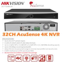 HIKVISION DS-7732NXI-K4 32 Kanal 4 Sata x 10 TB HDD H.265+ 4K ACUSENSE NVR Kayıt Cihazı - 1